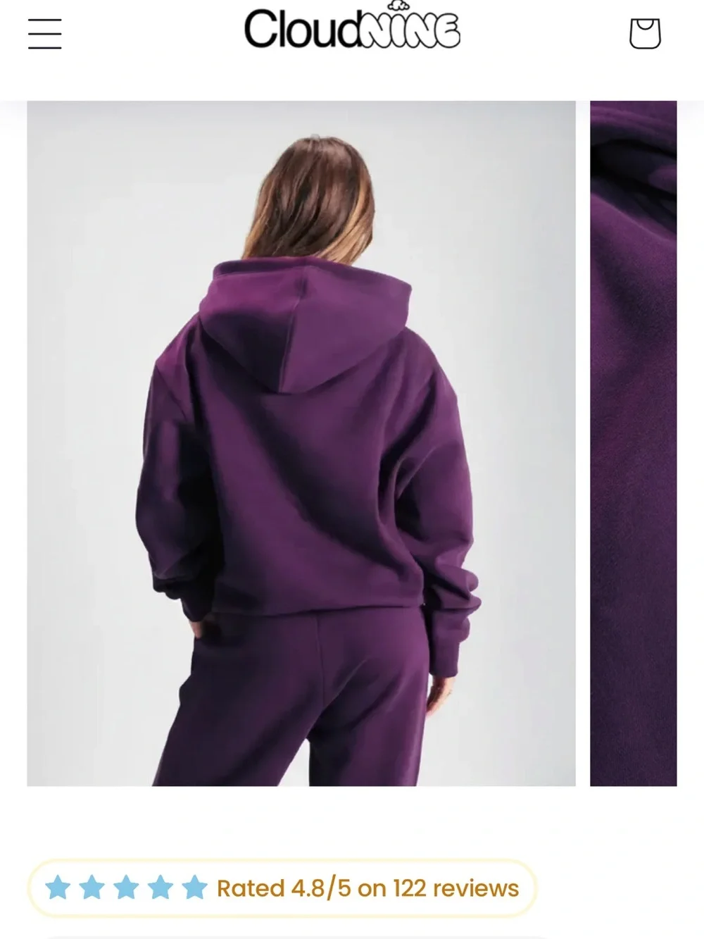 Cloudnine matching set Set with fidgets grounding hoodie